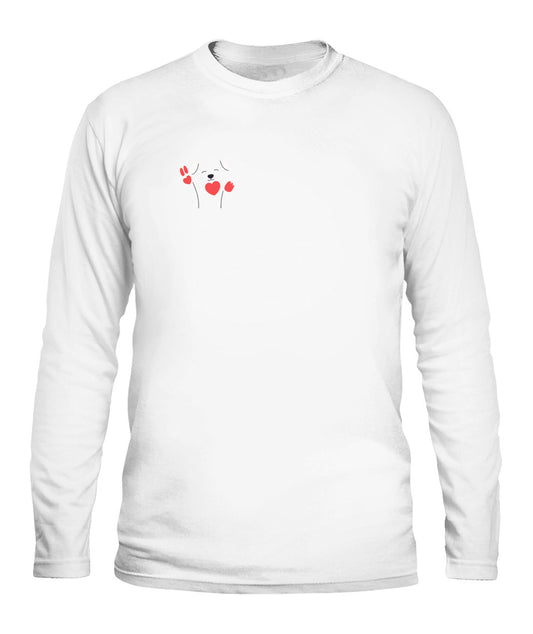 Unleash Your Style with the Dog Heart Logo Unisex Long-Sleeve Shirt