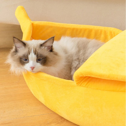 Transform Your Pet's Comfort with the Adorable Banana Cat Bed! 🍌🐾 Perfect for Cats & Small Dogs to Snuggle & Play! 🐱❤️ #CutePets #HomeDecor #PetComfort