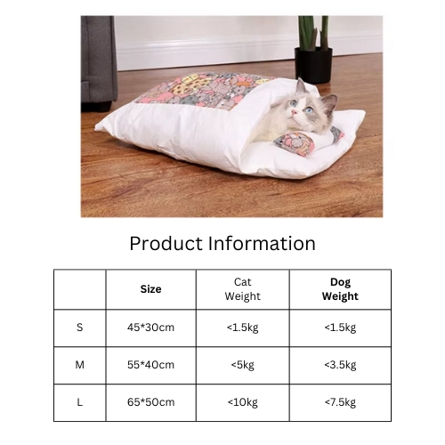 Removable Sleeping Bag Cat/Dog Bed