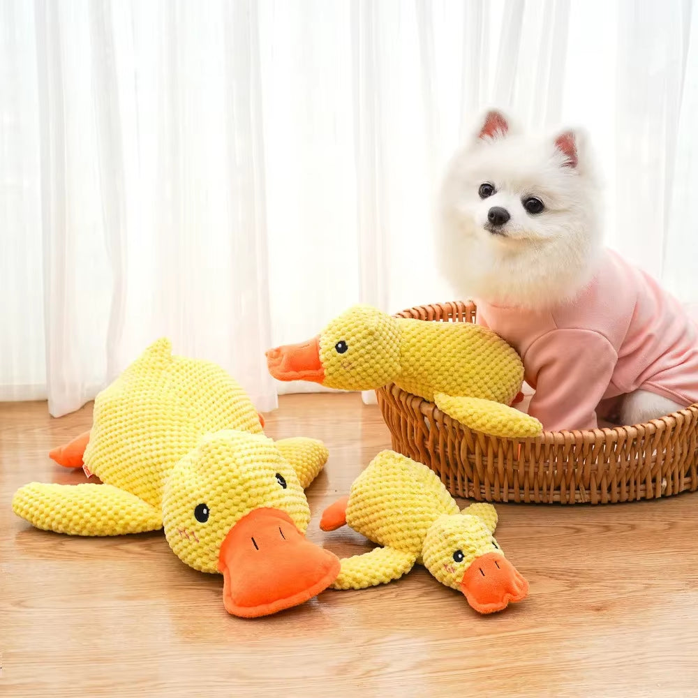 Snuggle Your Pup with Our Adorable Calming Duck Plush Toy! 🦆 Perfect for Chewing & Squeaking Fun! 🐾💖 #PetLovers #DogToys