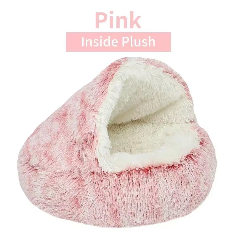 Plush 2 - in - 1 Cat Bed - UwUPets